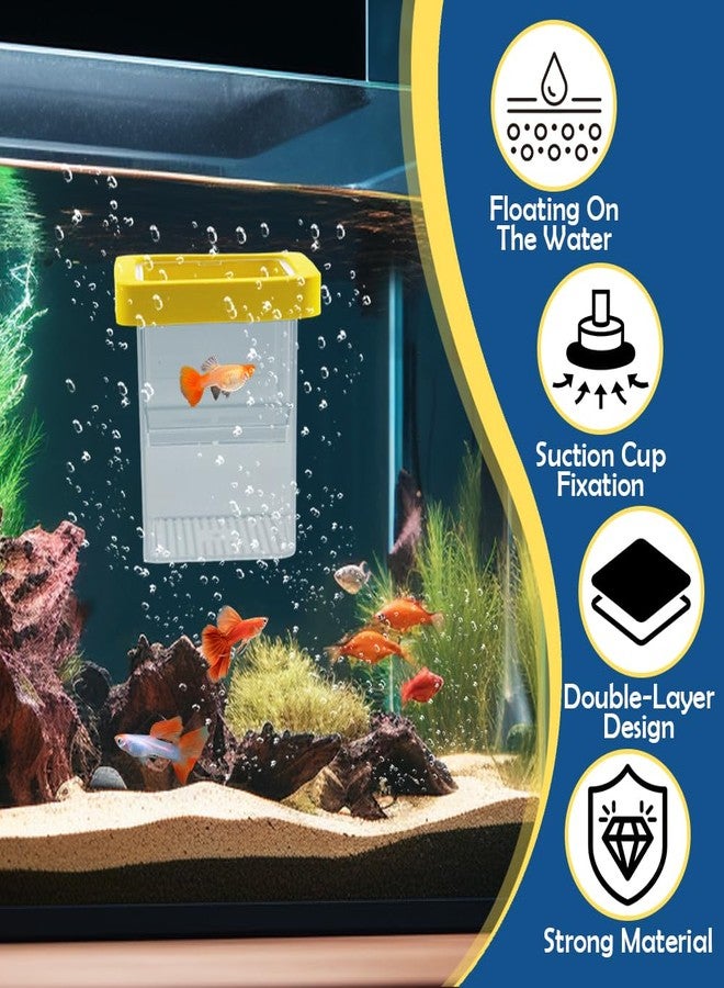 DQITJ 1 Pack Floating Fish Breeding Isolation Box Acrylic Floating Hatching Box for Baby Fish Shrimp Clownfish Betta Eggs Aquarium Tank - Image 2